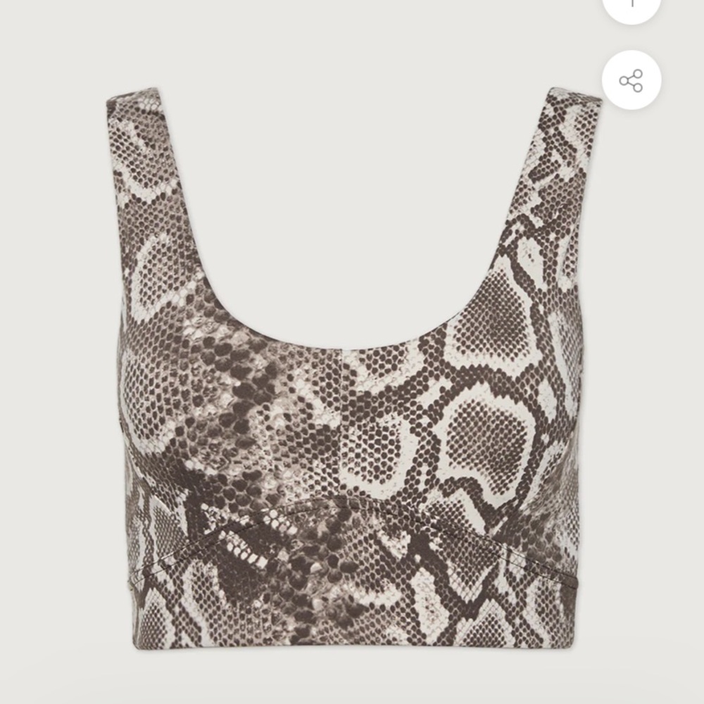 Varley Rattlesnake Skin Sports Bra NWT
